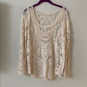 Lace long sleeve top
